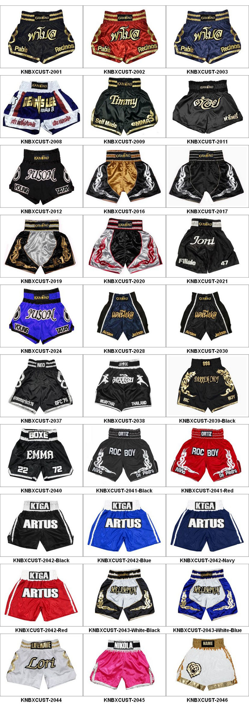 Custom Boxing Robe + Boxing Shorts : KNCUSET-102-BlackBlueRed